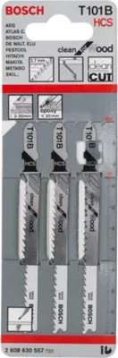 Image de Lame de scie sauteuse T 101 B Clean for Wood, pack de 3
