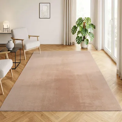 Obrázok produktu pre Homebyhome – prateľný koberec s krátkym vlasom, protiskluzový a mäkký, moderný jednofarebný dizajn do obývacej izby a spálne, rozmery: 240 × 340 cm