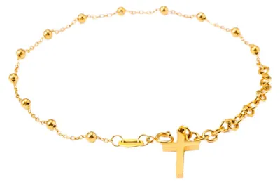 Image de Bracelet pour femmes - Or - Perles et croix