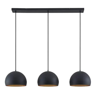 Produktbild von Lindby Pendellampe Tarjei, Länge 120cm, schwarz/gold, Metall