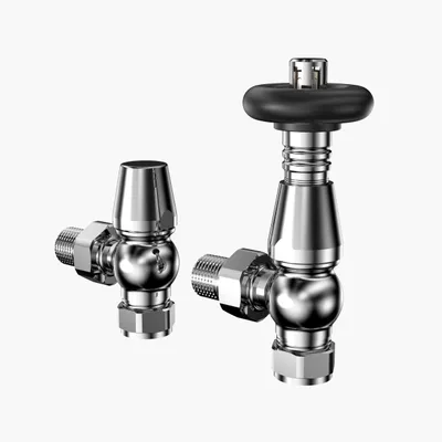 Produktbild von TRV Heizkörperventile Chrom mit Rücklaufverschraubung 15 mm Manuell