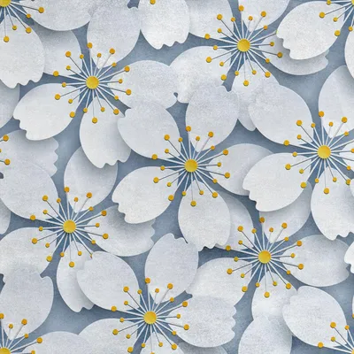 Produktbild von Royal Samt Stoff Polyester Zum Nähen - Motiv japanische Kirschblüten