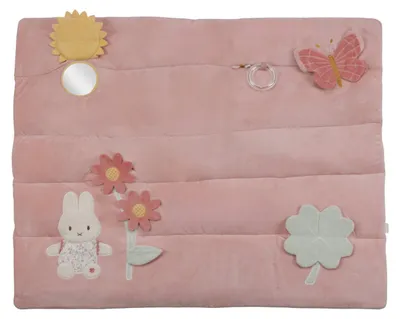 Imagen del producto de Nijntje: Alfombra de gateo para bebés, tapete de juego, diseño "Lucky Blossom", color rosa, de felpa