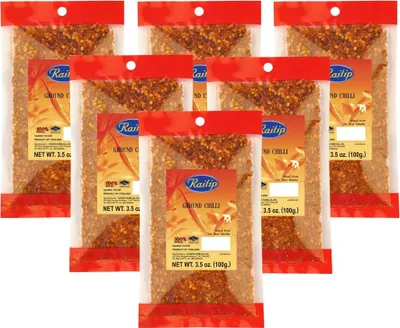 Produktbild von 6er Pack RAITIP grob gemahlene Chilischoten (6x 100g) | Chili Chilipulver | 100% natural Chili