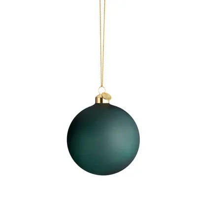 Produktbild von Holmegaard mundgeblasene Weihnachtskugeln in verschiedenen Farben, Holmegaard:dunkelgrün