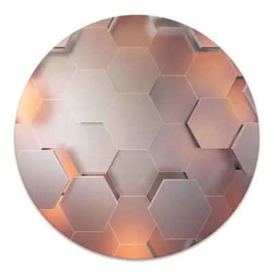 Produktbild von Rundmatte - Stuhlunterlage Bürostuhlunterlage - Rund Ø 100 cm - Bodenmatte - Fußmatte - Hexagon