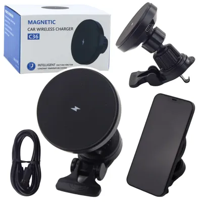Obrázek produktu pro Magnetický držák do auta s 15W indukční nabíječkou