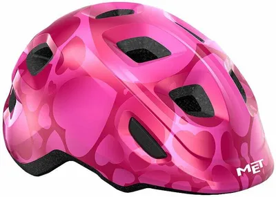 Obrázek produktu pro Přilba MET Hooray dětské růžová motiv srdce Velikost S (52-55 cm) 3HM144CE00SPH1