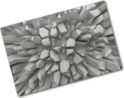Produktbild von Tulup Glas Herdabdeckplatte - 80x52 cm - Glaskeramikkochfeld-Abdeckung Spritzschutz Glasabdeckplatte - Einteilig - Kunst: Modern & Klassisch - 3D-Abstraktion - Grau