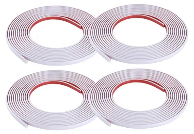 Image de Bande décorative adhésive de 20 mètres, blanche, en rouleaux (4)