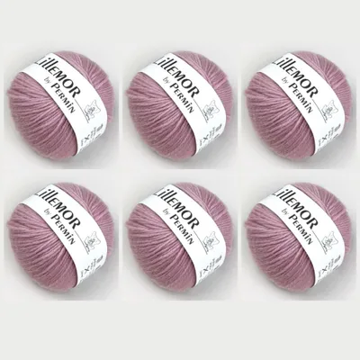 Produktbild von 6x Lillemor von Permin – Garn aus reiner -Wolle (05 Rosa)
