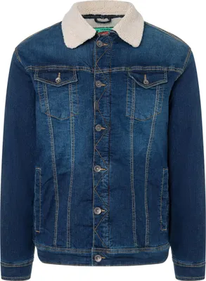 Produktbild von Timezone Lässige Jeansjacke mit Knopfleiste und Teddykragen Größe: M
