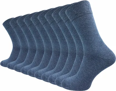 Produktbild von Gawilo PREMIUM Baumwollsocken ohne drückende Naht | extra weich gekämmte Baumwolle | Damen & Herren (10 Paar), Jeans / 43 - 46