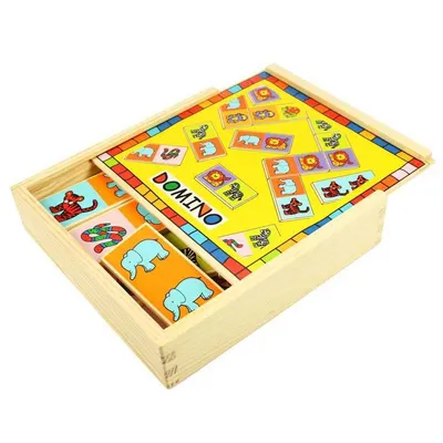 Produktbild von Bigjigs Toys Hölzerne Dominosteine mit Tieren