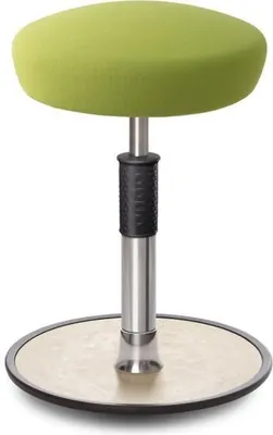 Produktbild von Sitz- Stehhocker Free Regular Hutsitz Gestrick Hellgrün chrom /cremeweiß.