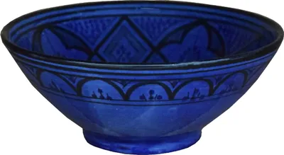 Image de Bol oriental marocain en céramique Fruits Salade Riz Bol Déco XXL, bleu