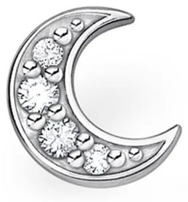 Produktbild von THOMAS SABO Einzel Ohrstecker "Mond" Silber mit Zirkonia-Pav