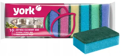 Produktbild von York Küchenschwamm Spülschwamm 10 Stück Mehrfarbig