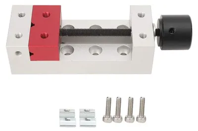 Productafbeelding van Platte bankschroef - hoge precisie, CNC gefreesd, voor werkplaats, klembereik tot 50 mm