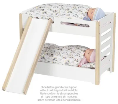 Immagine prodotto di Letto a castello con scivolo per bambole