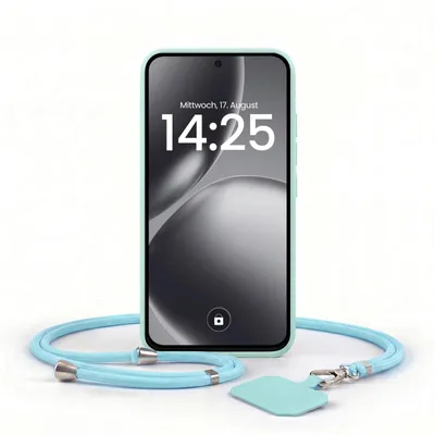 Produktbild von Handyhülle für Xiaomi 14T Pro mit Handykette Band Kordel Hülle Case Schutzhülle Hellblau