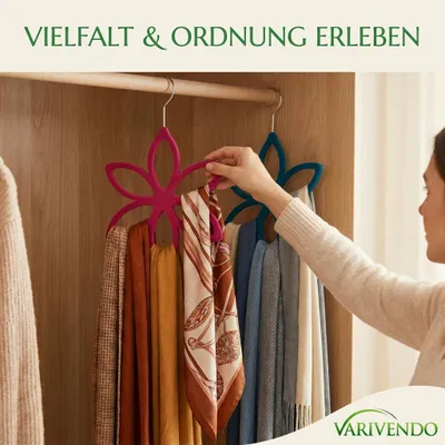 Produktbild von Schalbügel Kleiderbügel 1 Stück – Optimaler Tuchhalter für knitterfreie Ordnung, Farbe zufällig