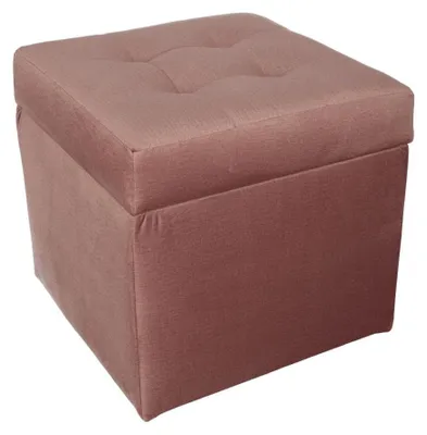 Obrázok produktu pre MG Design, taburetka s úložným priestorom, ružová, 45x45 cm - objem úložného priestoru 50 litrov, nosnosť do 300 kg, tvarovo stabilná, dodávaná zmontovaná, vhodná do obývačky a predsiene