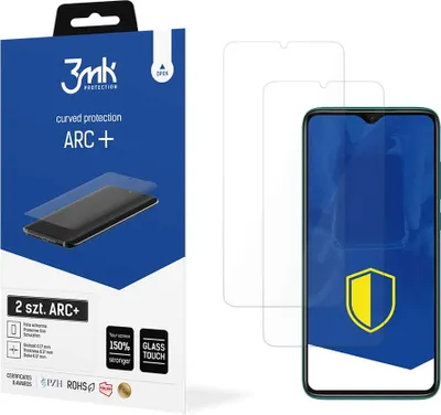 Produktbild von 3mk Display Schutzfolie ARC+ für Xiaomi Redmi Note 8 Pro  0,17mm Self-Heal (2 Stück)