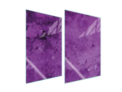 Image de Plaques de recouvrement pour cuisinière 2 pièces 35x52 Couverture pour champ vitrocéramique Verre Planche à découper Ardoise Violet