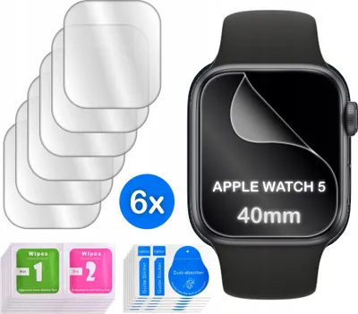Image de FOLIE pour Apple Watch 5 40 mm HYDROGEL PROTECTRICE pour écran 3D 6 pièces