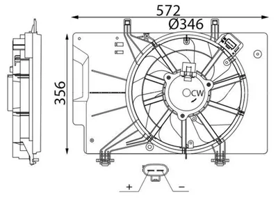 Produktbild von MAHLE CFF 739 000S Lüfter, Motorkühlung CFF739000S
