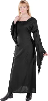 Produktbild von Burgfäulein Kleid mit Trompetenärmeln schwarz Größe: M