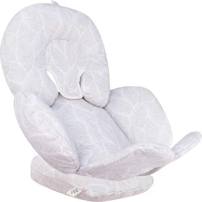 Imagen del producto de Unyqoos®: Reductor de asiento antialérgico, universal, de 3 piezas, para bebés, 100% algodón orgánico, con soporte para la cabeza, la espalda y el cuerpo. Modelo Bloom