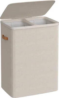 Productafbeelding van Wasmand met een inhoud van 170 liter, voorzien van 2 compartimenten en uitneembare binnenzakken