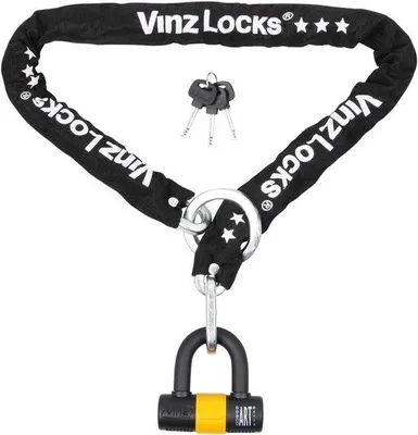 Immagine prodotto di Lucchetto a catena sicuro - Per biciclette, scooter e moto - 120 cm
