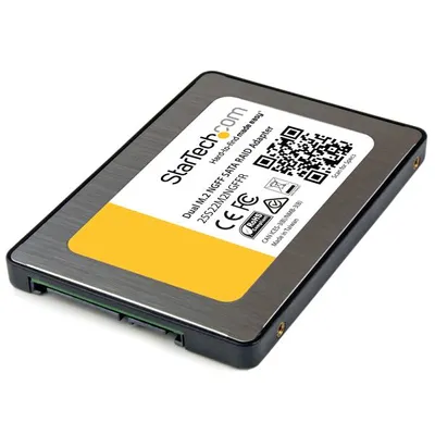 Obrázek produktu pro StarTech.com 25S22M2NGFFR, SATA, M.2, Černá, Metalická, Bílá, Žlutá, 500000 h, ASMedia - ASM1092R, 6 Gbit/s
