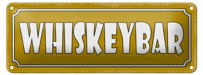 Produktbild von Blechschild Hinweis 27x10cm Whiskeybar Dekoration