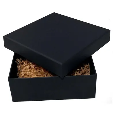 Zdjęcie produktu dla Pudełko tekturowe kraft czarne 15x15x5,5cm