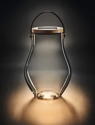 Produktbild von Dekoglas mit Licht Solarlaterne innen und außen Krinner Lumix L 4 LEDs Lichtfarbe warmweiß inkl. Dimmer