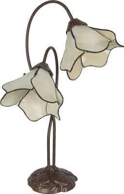 Image de Clayre & Eef Lampe de table Tiffany 40x21x64 cm Beige Plastique