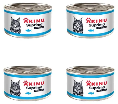 Obrázek produktu pro Akinu SUPRIMO SELECTION Losos kousky konzerva pro kočky 200 g MTP 4 ks