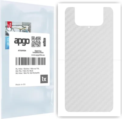 Produktbild von apgo Rückseite Schutzfolie für Asus Zenfone 7 Pro ZS671KS -  Hinten Schutzfolie Carbon Transparent (durchsichtig), Rückseite Folie schützt vor Kratzern und Fingerabdrücken