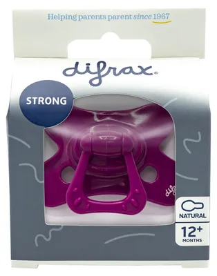 Productafbeelding van Difrax Fopspeen Natural 12 maand Wildberry (1 stuk)
