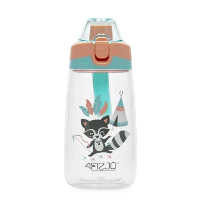 Produktbild von 4FIZJO 500 ml Kindertrinkflasche, Tritan, auslaufsicher, bunt, für Schule, Sport, Reisen