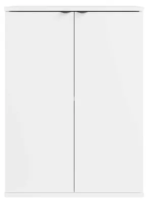 Produktbild von Masseno Kommode METRIX 60 cm Sideboard mit 2 Türen für Wohnzimmer Schlafzimmer Modern 60x35x82,5 cm Weiß