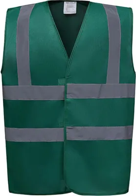 Produktbild von YOKO HVW100 | Sicherheitsweste High Visibility 2 Bands & Braces Waistcoat - Farbe: Paramedic Green - Größe: XXL