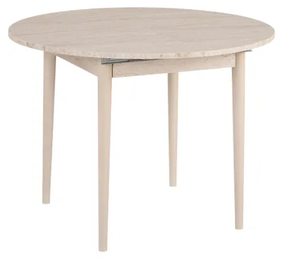 Immagine prodotto di Tavolo da pranzo allungabile in legno "Viona" 100 x 100 x 75 cm - Travertino