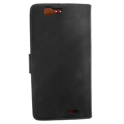 Produktbild von Leder Handyhülle für Huawei G7 Schwarz Schutz Case 4250710564347