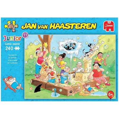 Image de Jumbo Spiele Jan van Haasteren Junior - Bac à sable, puzzle pour enfants, puzzle pour enfants, jeu de pose, 240 pièces, 20082