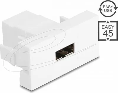 Image de DeLOCK 90866, Blanc, EASY-USB 2.0 Type-A, EASY-USB 2.0 Type-A, Femelle, Femelle, Or
